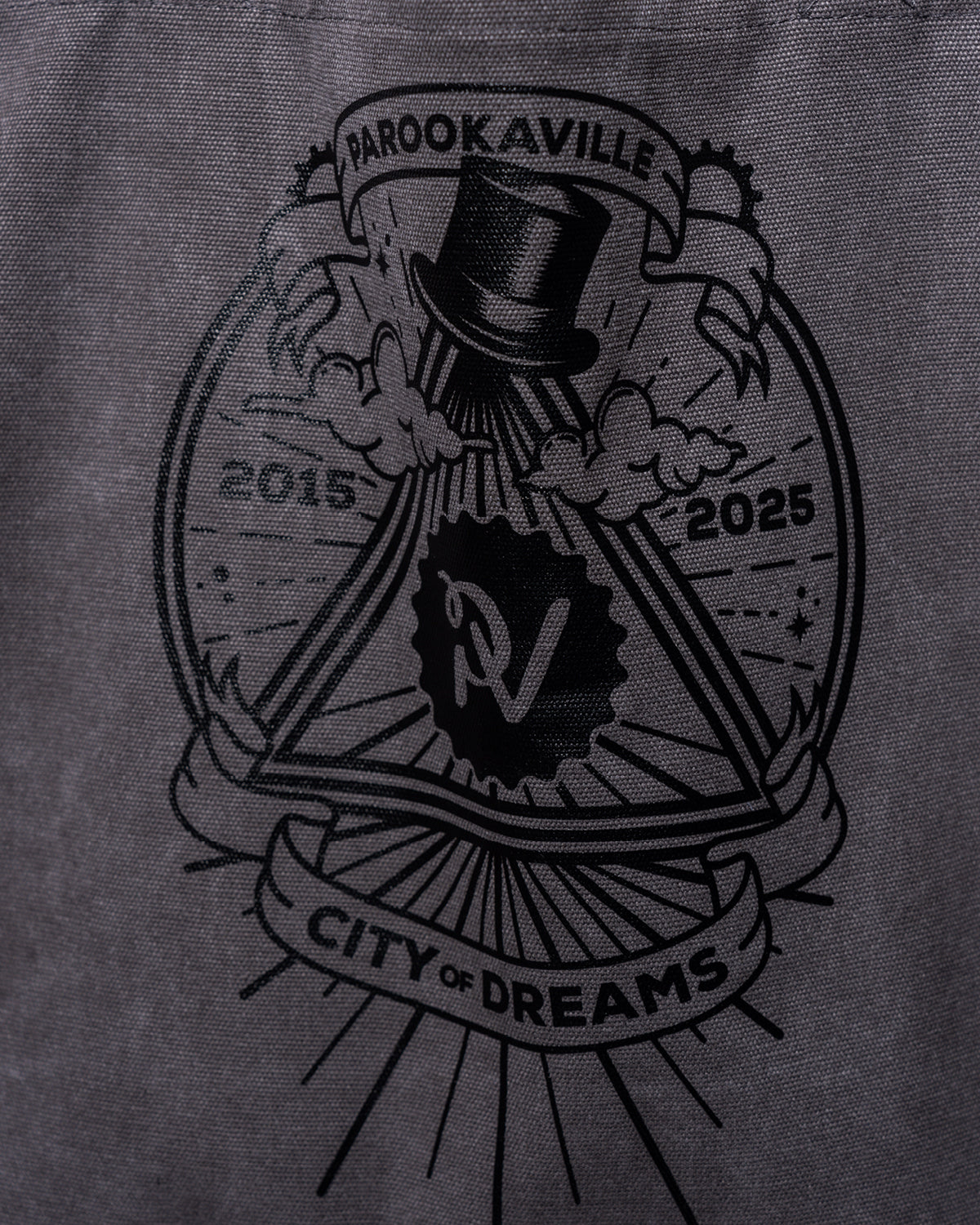 (DE) Zu sehen ist eine Nahansicht der Zeichnung des dunkelgrauen 10 Years Shoppers. Die PV Zeichnung in der Mitte ist schwarz. (EN) You can see a close-up view of the drawing of the dark grey 10 Years Shopper. The PV drawing in the centre is black.