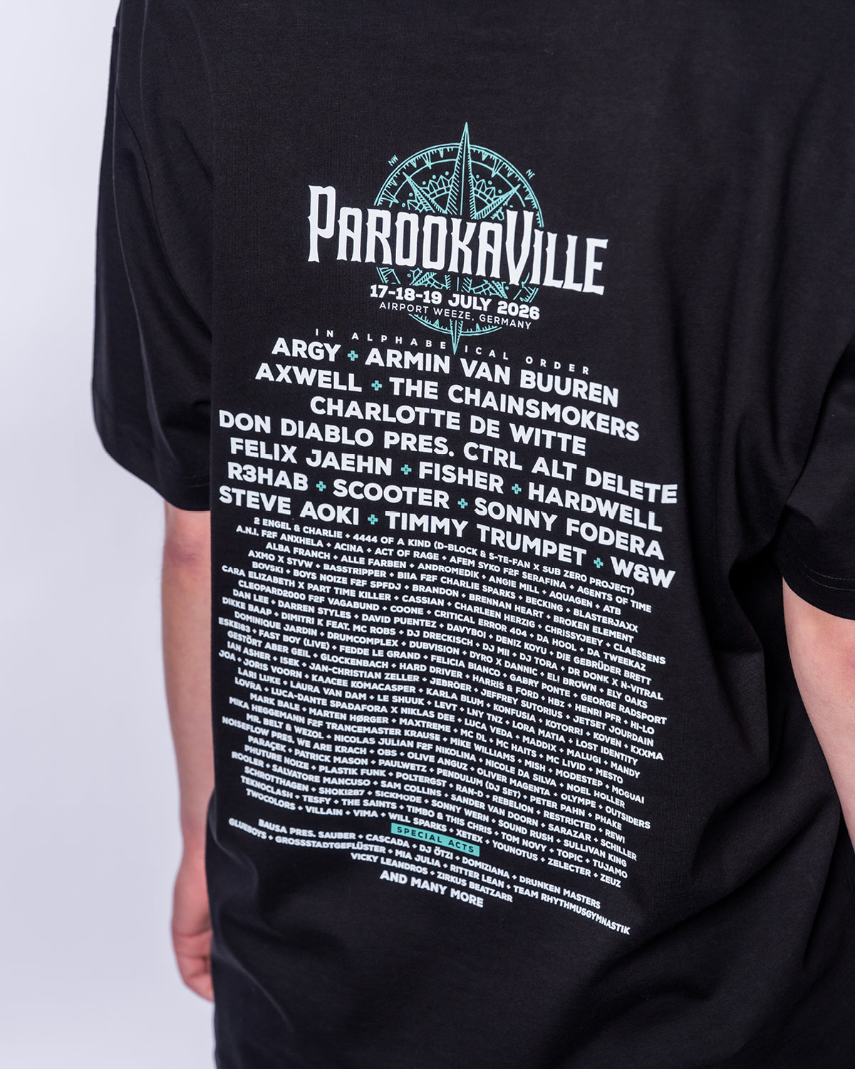 T-Shirt - Line-Up 2026, schwarz