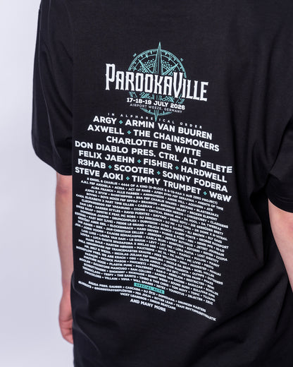 T-Shirt - Line-Up 2026, schwarz